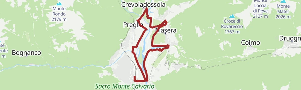 Route map: PERCORSO MTB: Ciclovia del Toce/In bici tra i fiumi